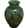 Vase marocain vert artisanal en céramique de Safi au Maroc