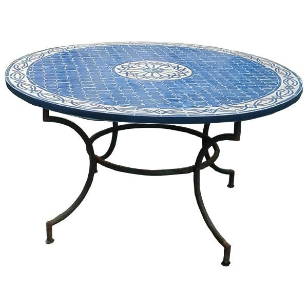 Table de jardin en zellige