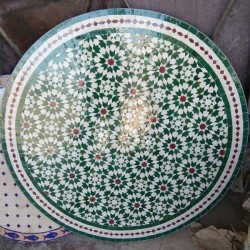 Table de jardin en mosaïque de zellige