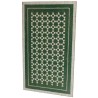 Table artisanale rectangulaire en zellige marocaine en vert et blanc